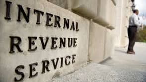 "Internal Revenue Service" sign on a building